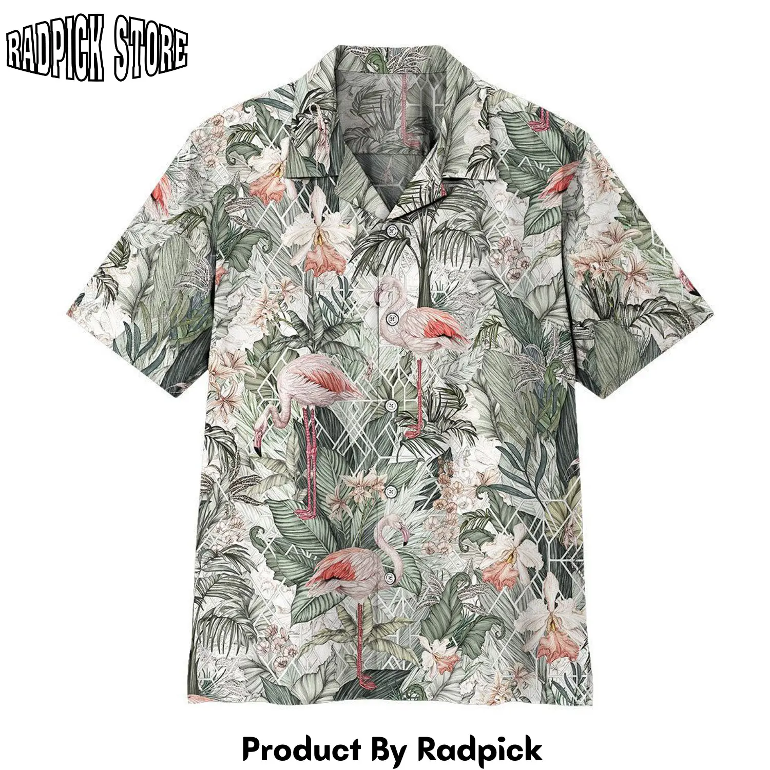 Radpick 3d flamingos tropical jungle hawaii shirt rp2921333